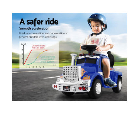 Ride On Cars Kids Electric Toys Car Battery Truck Childrens Motorbike Toy Rigo Blue