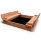 Keezi Wooden Outdoor Sandpit Set - Natural Wood