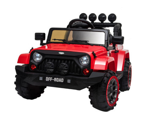 ROVO KIDS Electric Ride On 12V 4WD Jeep Inspired Car Boys Toy Battery Red