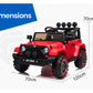 ROVO KIDS Electric Ride On 12V 4WD Jeep Inspired Car Boys Toy Battery Red