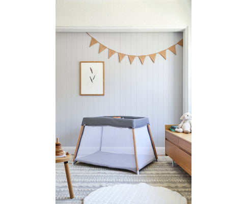 Zuri Timber Travel Cot - Natural