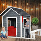 Kids Cubby House Outdoor Pretend Play Bench Wooden Playhouse Childrens